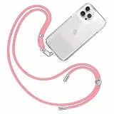 TBOC Band Handykette Schlüsselband Kette Handyschnur [Rosa] Zum Aufhängen Nacken Umhängen Universal für Handy mit Pad Handyband Patch Karabiner Hülle Handyhülle Lanyard Schlüsselbänder