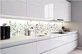 Dimex Küchenrückwand Folie Selbstklebend FLORALES Muster 420 x 60 cm | Klebefolie - Dekofolie - Spritzschutz für Küche | Made in EU