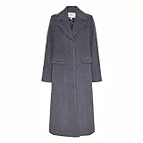 Y.A.S Damen YASLIMA LS Wool Mix Coat S. NOOS Wollmantel, Medium Grey Melange, L