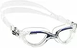 CRESSI Flash Goggles Clear/Clear Blue, Herren Schwimmbrille mit separatem Okular Anti Beschlag, Anti Kratz und Anti UV Gläsern, Transparent/Blau_Transparent Linsen, Einheitsgröße