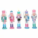 VALICLUD 5 Stück Weihnachts-Nussknacker-Ornamente Mini-Nussknacker-Soldatenfiguren Aus Holz Hängende Weihnachtsdekorationen Für Weihnachten