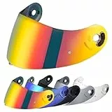 Helmvisier für Nolan X-803 X-802 X-702 X-661 X603,Motorradhelm Visier,Motorrad Windschutz Helm Objektiv Visier (Chrom Rot)