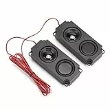 KIMISS 5W 8Ohm Lautsprecher DIY 5W 8Ohm Schwarz Abs 8Ω 5W Tragbarer Schwerer Bass für Audio-Hohlraum 40 Mm Magnetischer Doppellautsprecher für TV
