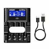 XTAR L4 Pro Multifunktionales Smart-Ladegerät, retten Sie überentladene Batterien! Kompatibel mit 1,2 V AA/AAA Ni-MH und 1,5 V Li-Ionen-Akkus, ermöglichen präzises Schnellladen