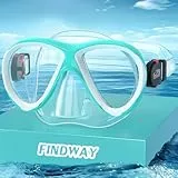 Findway Taucherbrille Kinder, Schwimmbrille Kinder für Jungen Mädchen,Schnorchelmaske Kinder 180°Panorama Verstellbares Silikonband Anti-Leck Tauchmaske für 3-14 Jahre