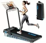 Laufband für Zuhause, 5 in 1 Walking Pad, 12km/h Klappbar Laufband mit 9% Steigung, 2.75HP bürstenlosem Motor Walking Machine mit LED-Anzeige, App-Kompatibilität, 12 Programmen, Doppeloperation