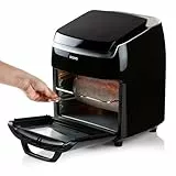 DOMO DO534FR Heißluftfritteuse - 3 in 1 Airfryer Friteuse - Ofen, Drehfunktion und Dörrautomat - 8 automatische Programme - 10 L - 1800 W - Schwarz