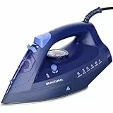 BEAUTURAL 2600W Dampfbügeleisen mit Keramik-Bügelsohle, Starkem Dampf, Tropfstopp und Anti-Kalk, 350ml Wassertank, Selbstreinigung, Abschaltautomatik, 1,9 m Kabel, Blau