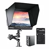 Walimex pro Full HD Monitor Director III Set - 7 Zoll IPS LCD Display - Gelenkarm & Verdrehschutz - Fokusassistent - mit HDMI und AV Eingang - Akku & Ladegerät inklusive