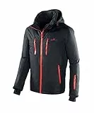 Black Crevice Herren Skijacke I Herren-Skijacke in verschiedenen Farben & Größen I wind- & wasserdichte Herren-Funktionsjacke I wasserdichte Reißverschlusstaschen I Ski-Jacke mit Kapuze