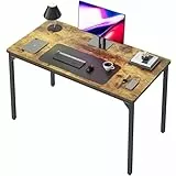 CubiCubi Schreibtisch Klein, 60 x 40 x 75 cm, computertisch PC Tisch, Heimbüro Schreibtisch, Küchentisch, Industriedesign für Zuhause, Büro, Arbeitszimmer, Schreiben, Braun