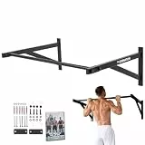 GORNATION Klimmzugstange für Wand, Ganzkörpertraining Reckstange, Pull Up Bar, Klimmzug Wand, Multifunktionale Pull Up Bar, Perfekt für Calisthenics, Klimmzüge, Muscle Ups & Mehr, Ideal für Home Gym