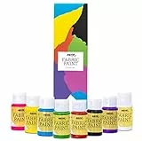Nazca Textilfarben Waschfest mit Professionelle Qualität – 8 Farben Set x 30ml - Stoffmalfarben Wasserfest Schmücken Sie Ihre T-Shirts, Jeans, Tischdecke, Kissen, Stoffschuhe und Weitere Stoffe