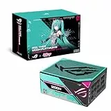 ASUS ROG Thor 1200W Platinum III Hatsune Miku Edition ARGB Gaming Netzteil (ATX 3.1 kompatibel, 80Plus Platinum, GaN-MOSFET, GPU-First-Spannungsmessung, magnetisches OLED-Display, Blau, Grün, Pink)