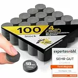 Ultra Starke Keramik Rundmagnete (18x5mm, 100 Stk) - Ferrit Magnete Rostfrei, Hitzebeständig - Vielseitig für Werkstatt, Haushalt, Büro, Kühlschrank, Whiteboard & DIY Basteln