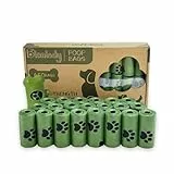 Blanlody Hundekotbeutel 450 Tüten Kotbeutel für Hunde Biologisch Abbaubar Hundebeutel mit Duft 28 Rollen 30 x 22 cm Hundetüten und Kotbeutelspender