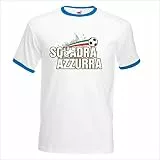BLACK LABEL GRAFX FANITA01 Fan Trikot Italien Nationalmannschaft T-Shirt Fussball EM 2024 Squadra Azzurra (weiß/blau, L)