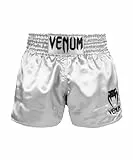 Venum Herren Classic Muay Thaibox Shorts, Silber/Schwarz, M EU