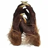 JIAHG Realistische Werwolf Klaue Handschuhe Plüsch Lange Fingernägel Tierhandschuhe Gothic Horror Dämon Vampir Kostüm Zubehör für Halloween Cosplay Karneval