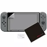 Switch Schutzfolie [2 Stück] TECHGEAR Ultra Klare Schutzfolie Displayschutz mit Reinigungstuch + Applikationskarte kompatibel mit Nintendo Switch