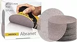 Mirka Abranet Schleifgitter Ø 125mm Klett/Korn P80 / 50 Stk / 5423205080 / Für alle 125mm Exzenterschleifer und Schleifmaschinen geeignet/zum Schleifen von Holz, Spachtel, Lack, Kunststoff