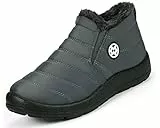 Gaatpot Winterschuhe Damen Winterstiefel Wasserdicht Stiefel Herren Warm Schuhe Winter Stiefeletten Dunkelgrau Gr.39