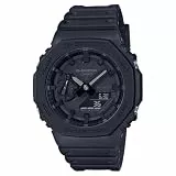 Casio Herren Quartz Armbanduhr, 45.40mm GehäusegröÃŸe mit schwarz analog/digital Zifferblatt und schwarz Plastic/Resin Strap Armband GA-2100-1A1ER
