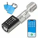 WELOCK PCB51 Elektronisches Türschloss Haustür mit Zahlencode, Passwort,Temporäres/Kurzzeit Passwort,RFID-Karte Transponder, BLE WIFI Arbeiten APP IP65 Anpassungen Für 30-70mm Tür