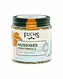 Fuchs Gewürze - Nussiges Kräutersalz | Gewürzsalz mit Haselnuss, Thymian & Salz | Crunchy Verfeinerung für Fleisch und Pasta-Gerichte | 60 g im wiederverschließbaren Gewürzglas