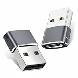 Basesailor für Samsung Galaxy A55 5G Adapter,USB auf USB C Adapter 2Pack,Typ-C Buchse zu A Stecker Ladekabel für Galaxy A54 A35 A25 A15 A05s A34 A14,S24 S23 S22 Plus Ultra FE,Z Flip Fold 6 5,iPhone 17