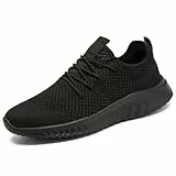 QIJGS Sportschuhe Herren Sneaker Running Laufschuhe Schwarze Schuhe Turnschuhe Wanderschuhe Straßenlaufschuhe Tennisschuhe Athletic Leicht Fitnesss Jogging Walking Fashion Slip on 44