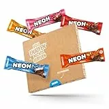 NEOH Zero Zucker Low Carb Protein Crunch Riegel Mix | Schokolade, Himbeere, Kokosnuss, Karamell, Erdnussriegel | 1g Zucker, 3g Netto-Kohlenhydrate pro Riegel | Alternative z Süßigkeiten | Probierpaket