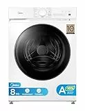 Midea Waschmaschine V3 series, 10 kg | Energieeffizienzklasse A-10% | 1400 U/min| Dampffunktion | Tierhaare| 15-Min Schnellwäsche | Woolmark-Zertifiziert MFV3EW100BA10 | Weiß