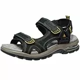 OutPro Outdoor Sport Sandalen Herren, Leichte Leder Trekking Wander Strandsandalen, Offroad Sommersandalen mit Klettverschluss, Wasserdichte Schuhe