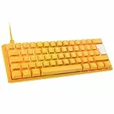 Ducky One 3 Yellow - Mechanische Gaming Tastatur Deutsches Layout im Mini-Format (60% Keyboard) mit Cherry MX Speed Silver Switches, Hot-Swap-fähig und RGB-Beleuchtung