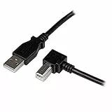 StarTech.com USB 2.0 A auf B Kabel (2m - rechts gewinkelt - St/St - USB Druckerkabel) Schwarz