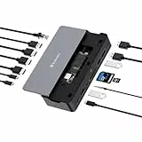 Verbatim USB-C Pro Docking Station, 15-in-1 Hub mit integrierter SSD, Multiport Adapter zu HDMI 4K und 8K, USB-A und USB-C, PD 80 W, AUX, Card Reader, für Mac / Windows Laptop und Co