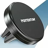 PORTENTUM Handyhalterung Auto Magnet ultrapotent (Nicht kompatibel mit MagSafe – Metall-Sticker erforderlich) – Phone holder car für Lüftungsgitter – extremer Halt mit 6 Magneten – Für Samsung, iPhone