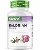 Baldrian - 500 Tabletten - 1000 mg pro Tagesportion (Valeriana officinalis) - Echte Baldrianwurzel - Über 8 Monate Reichweite - Ohne unnötige Zusätze, hochdosiert, vegan