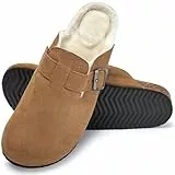 Torotto Hausschuhe Damen Pantoffeln Filzpantoffeln Clogs Hausschlappen Bequeme Hüttenschuhe(Dunkelbraun,39 EU)