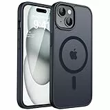 CACOE für iPhone 15 Hülle mit Kameraschutz, Kompatibel mit MagSafe, Stoßfest Kratzfest Magnetisch Rückseite Handyhülle für iPhone 15 Case Transluzente