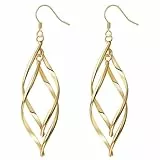 Vogem Twist Ohrringe Leicht Hängend Spiralförmige Haken-Ohrringe Zum Aufhängen Modeschmuck Geschenk für Damen