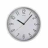 Versa Raven Wanduhr - Leiser und dekorativer, für Küche, Wohn- oder Esszimmer - leicht ablesbar, Maßnahmen (H x L x B) 25 x 4,3 x 25 cm, Polypropylen, Farbe: Schwarz und weiß