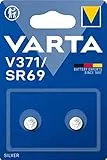 VARTA Batterien Knopfzellen V371/SR69, 2 Stück, Silver Coin, 1,55V, kindersichere Verpackung, für elektronische Kleingeräte - Uhren, Autoschlüssel, Fernbedienungen, Waagen, Made in Germany