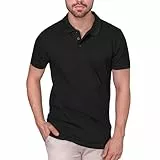 HRM Herren Heavy Stretch Polo, Schwarz, Gr. 2XL - Premium Polo Shirt aus 95% Baumwolle & 5% Elasthan - Basic Polohemd bis 40°C waschbar - Hochwertige & nachhaltige Herren-Kleidung - Workwear
