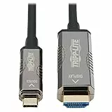 Tripp Lite Optisches Kabel, USB-C auf HDMI, 4K-Video bei 60 Hz (4:2:2), UHD, HDR, CL3-bewertet, Schwarz, 2,2 HDCP, 10 m, 3 Jahre Garantie (U44F3-10M-H4K6)