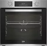 Beko BBSM12340X Einbau-Backofen-Set, zwei autarke Geräte: Induktionskochfeld mit 4 Kochzonen, Backofen mit 8 Heizarten, 72 l Garraum-Volumen, Kindersicherung, Sensortasten, Schwarz/Edelstahl