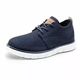 Bruno Marc Schnürhalbschuhe Jungen Anzugschuhe Atmungsaktiv Gestrickter Stoff Oxford Hochzeit Party Schuhe Familie versammlung Anzug Formale,Size 33.5,Marine,SBOX2503K