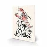 FRIENDS MW12767P Bild auf Holz, 20 x 29,5 cm (Tu ES Mon Homard), Mehrfarbig, 5 x 1, 2 cm