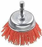 kwb Topf-Bürste, grob, Schleif-Nylon, Ø 50 mm für Holz, Metall und Buntmetall, Nylonbürste für Bohr-Maschine inkl. E6.3 Sechskant-Schaft, zum Schleifen, Strukturieren, Reinigen und Entrosten